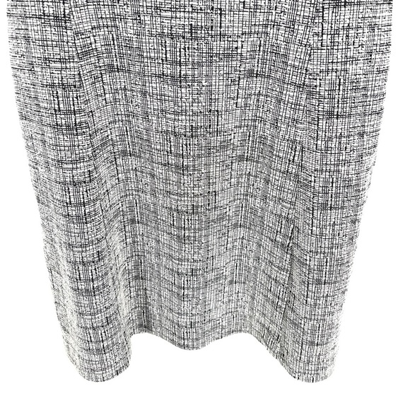 Tahari Sleeveless Black White Print Fit and Flare Cocktail Wedding Dress Size 8 - Picture 4 of 8